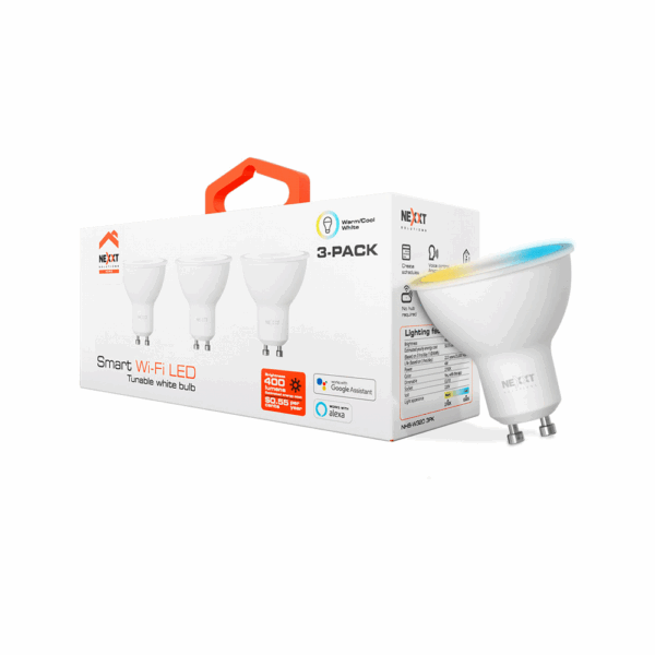 Foco iot nexxt kit de 3 blanco calida/fria 220v 4w mr16 gu10 nhb-w320 - Imagen 2