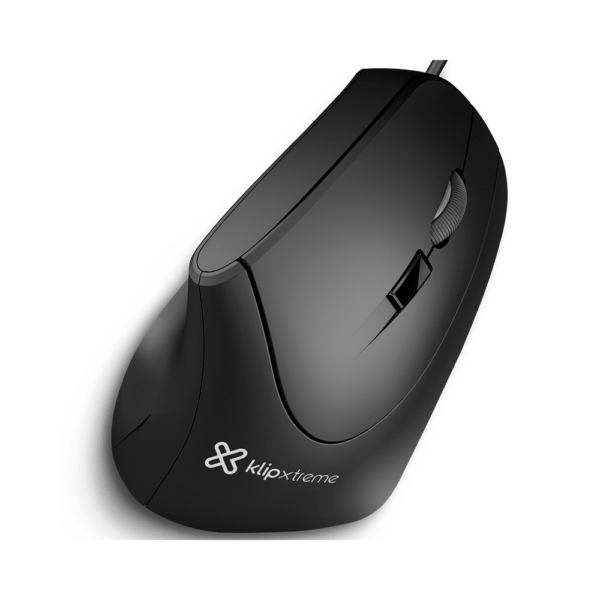 Mouse ergonomico usb klip kmo-506 krown 1600dpi/6 bot/diestro/negro