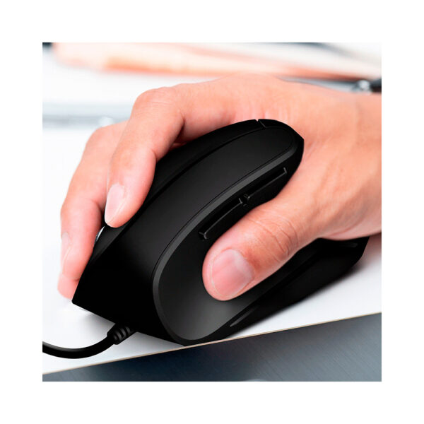Mouse ergonomico usb klip kmo-506 krown 1600dpi/6 bot/diestro/negro