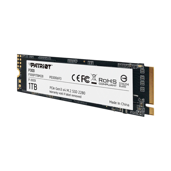 Hd ssd m.2 pcie 1tb patriot nvme p300p1tbm28 2100/1650
