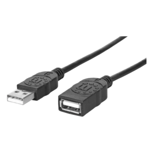 Cable extensor usb 2.0 m/h 338653 1.8mts negro bolsa