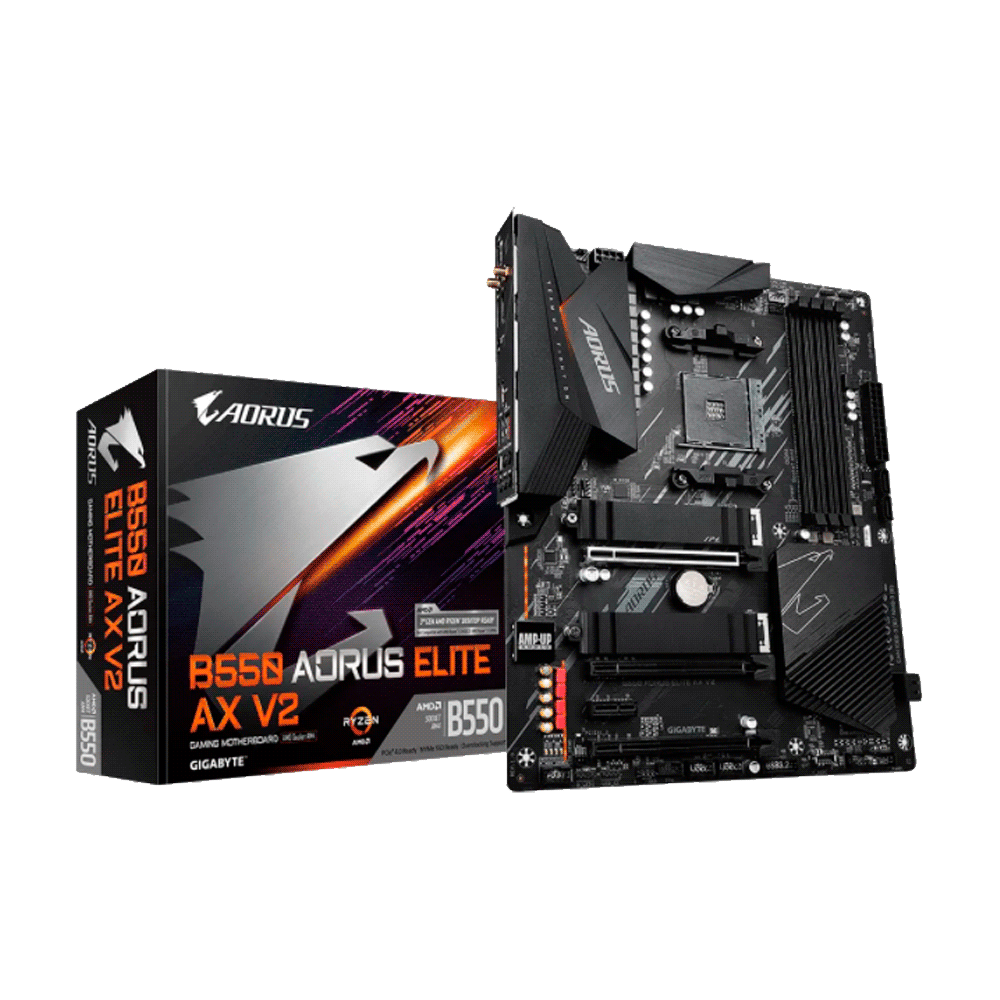 Placa madre gigabyte am4 b550 aorus elite ax v2 s/r/hdmi/dp/2m2/wifi/dd4/atx