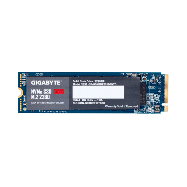 Ssd m.2 pcie 512gb gigabyte nvme gp-gsm2ne3512gntd 1700/1550