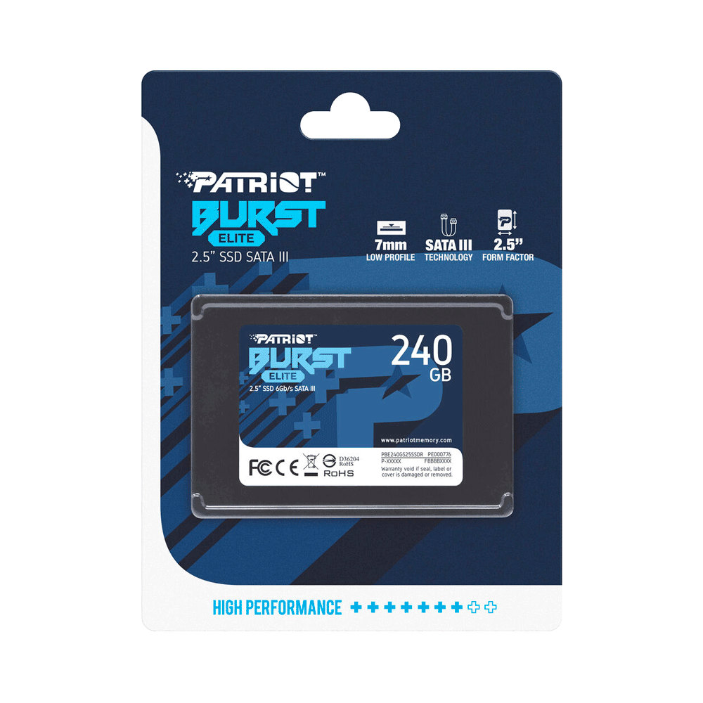 Ssd sata3 240gb patriot burst elite pbe240gs25ssdr
