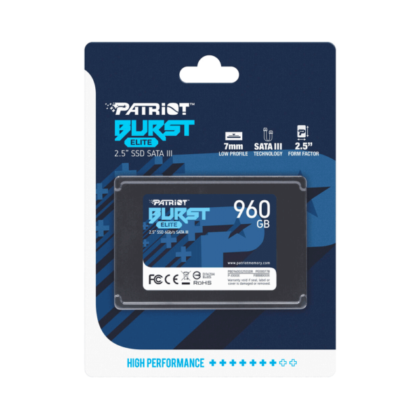 Ssd sata3 960gb patriot burst elite pbe960gs25ssdr