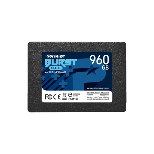 Ssd sata3 960gb patriot burst elite pbe960gs25ssdr
