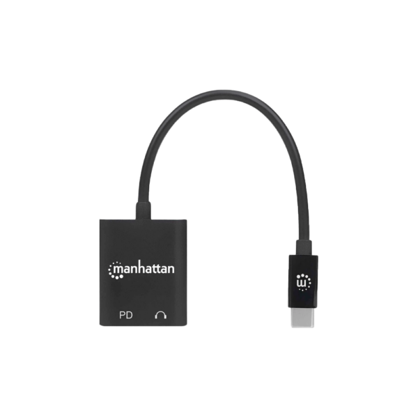 Adaptador fone+usb-c h/usb-c m 153355 3.5mm/negro