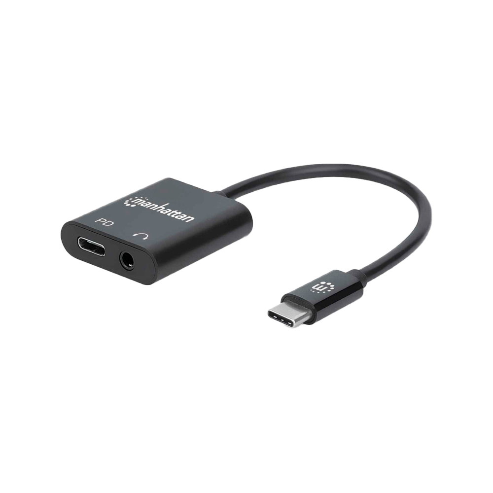 Adaptador fone+usb-c h/usb-c m 153355 3.5mm/negro