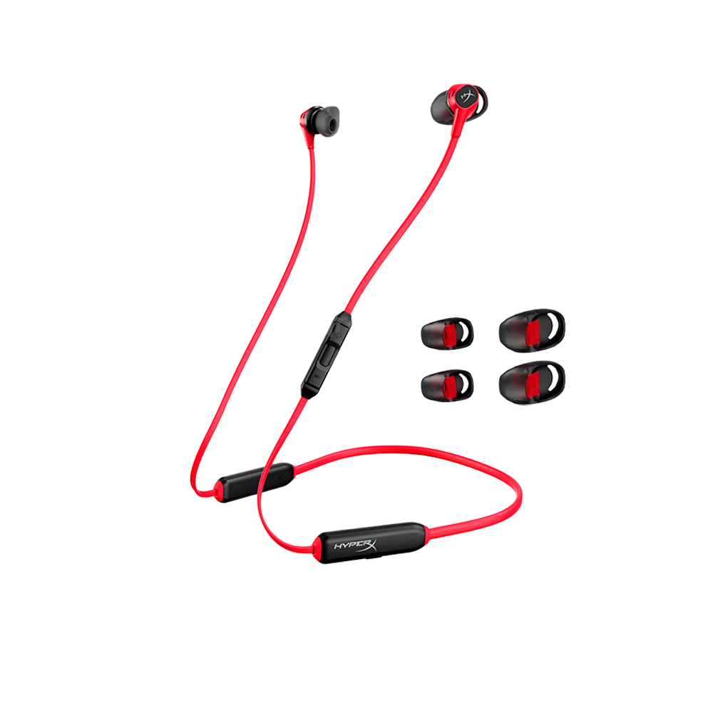Auricular con microfono gamer hyperx hebbxx-mc-rd/g cloud buds earph bluetooth rojo