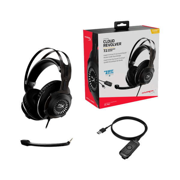 Auricular con microfono gamer hyperx hhsr1-ah-gm/g cloud revolver 7.1 headph usb/3.5mm 7.1