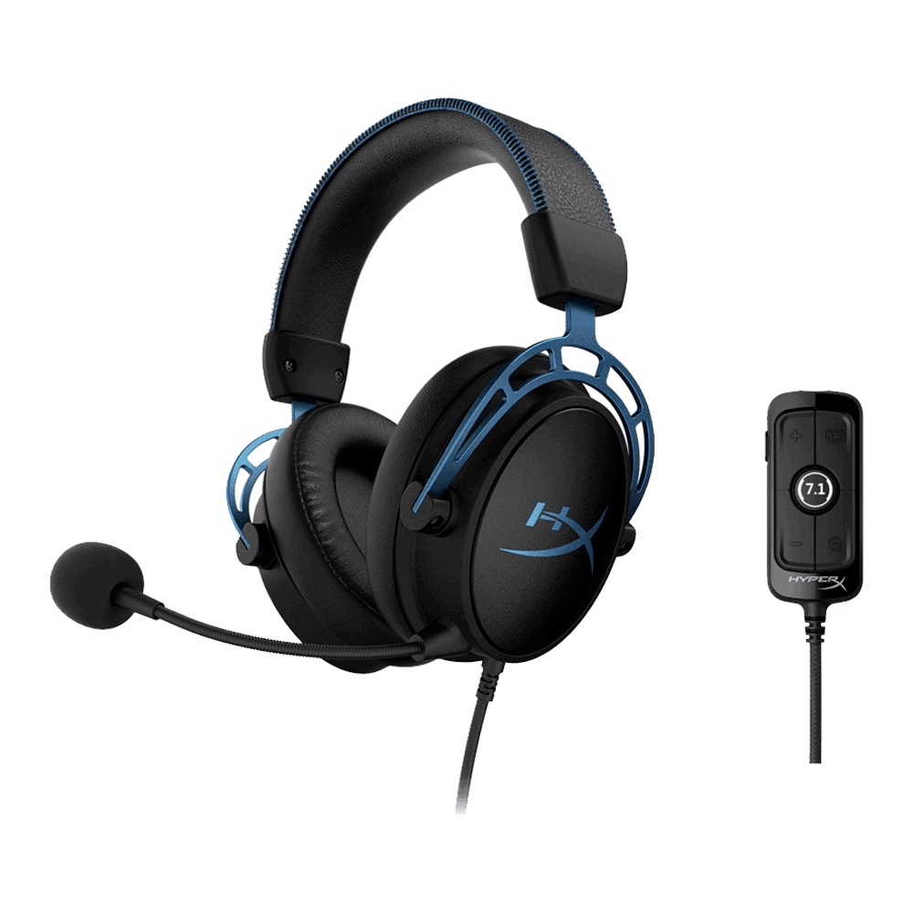 Auricular con microfono gamer hyperx hx-hscas-bl/ww cloud alpha s headph usb/3.5mm 7.1 azu