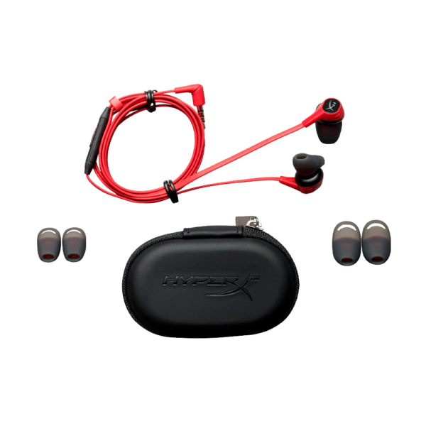 Auricular con microfono gamer hyperx hx-hsceb-rd cloud earbuds earph 3.5mm 1 jack rojo