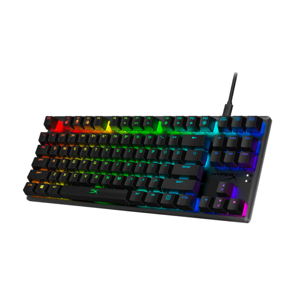 Teclado gamer usb hyperx hx-kb7aqx-us alloy origins core mecanico aqua ingles rgb