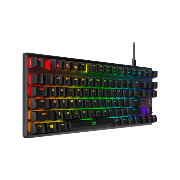 Teclado gamer usb hyperx 4p5p3aa#aba alloy origins core mecanico red ingles rgb - Imagen 2