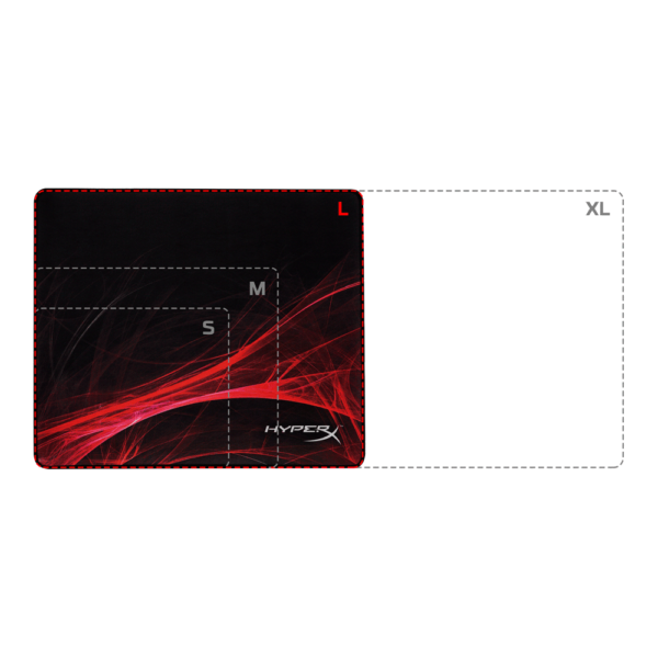 Mousepad gamer hyperx hx-mpfs-s-l fury s pro speed grande negro/rojo