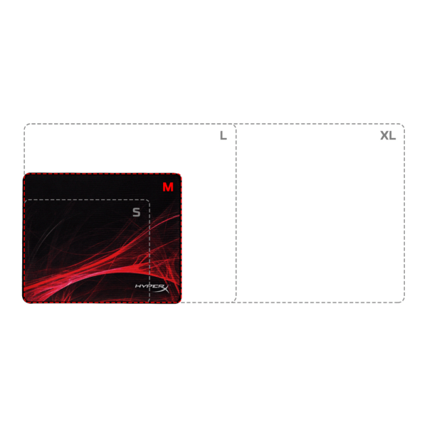 Mousepad gamer hyperx hx-mpfs-s-m fury s pro speed mediano negro/rojo