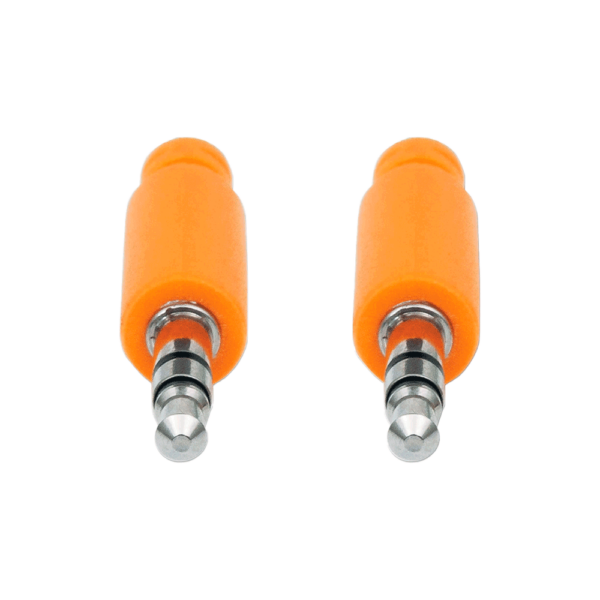 Cable de audio auxiliar estéreo 352802 3.5 mm/ macho a macho 1mt azul/naranja bolsa