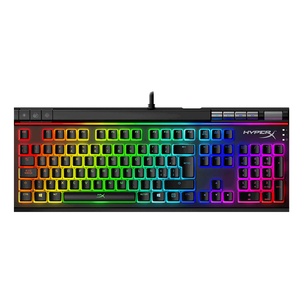 Teclado gamer usb hypx hkbe2x-1x-la/g alloy elite 2 rgb mecanico red español