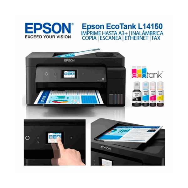 Impresora multifuncional epson l14150 ecotank imp/ cop/ sca/ fax/ adf/ usb/ wifi/ red/ ipv - Imagen 5