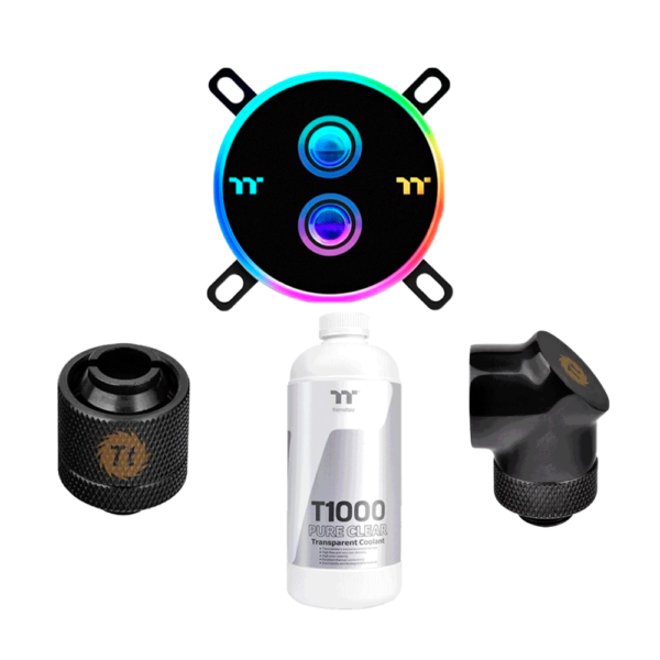 Cooler p/cpu thermal pacific kit water cl-w249-cu12sw-a c240 ddc con tubos/ rgb