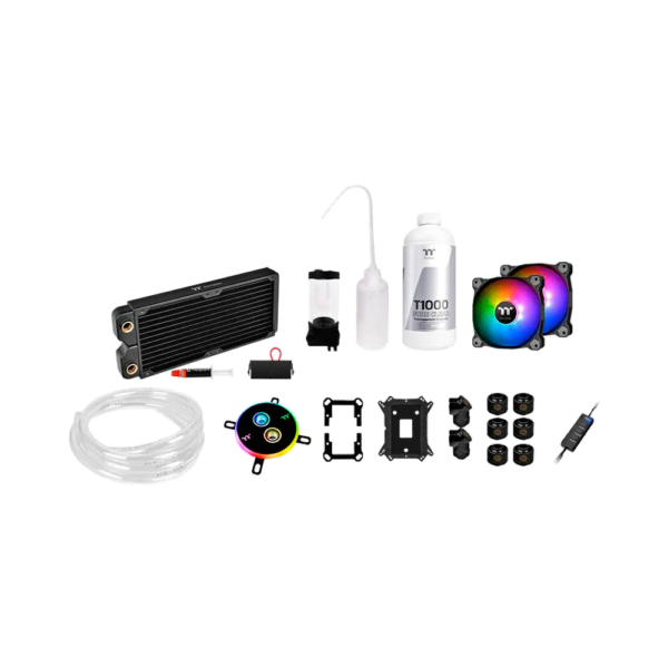 Cooler p/cpu thermal pacific kit water cl-w249-cu12sw-a c240 ddc con tubos/ rgb
