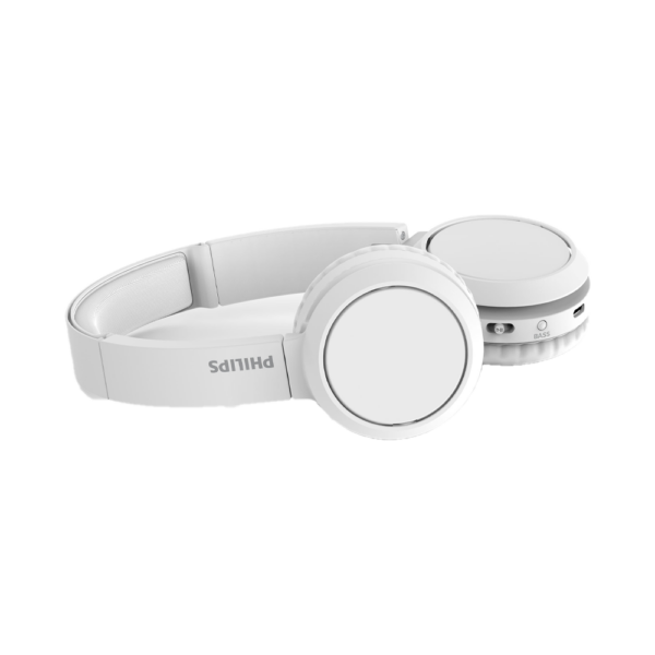 Auricular con microfono philips tah4205wt/00 headph/bass/bt/usb-c/blanco