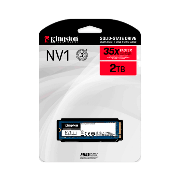 Ssd m.2 pcie 2tb kingston nv1 nvme snvs/2000g 2100/1700