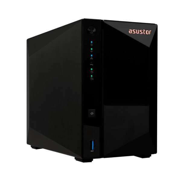 Almacenamiento nas asustor as3302t qc 1.4/2bay/2g/1-gblan/usb3.2