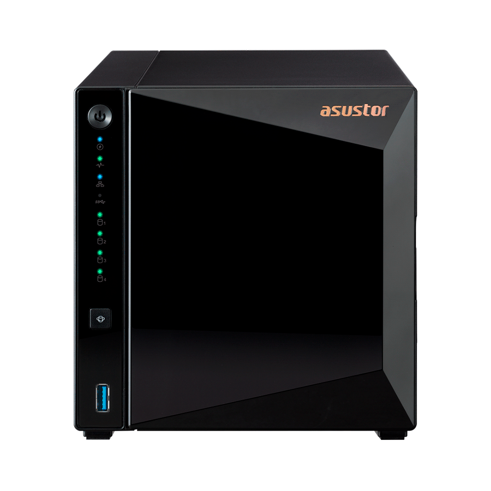 Almacenamiento nas asustor as3304t qc 1.4/4bay/4g/1-gblan/usb3.2