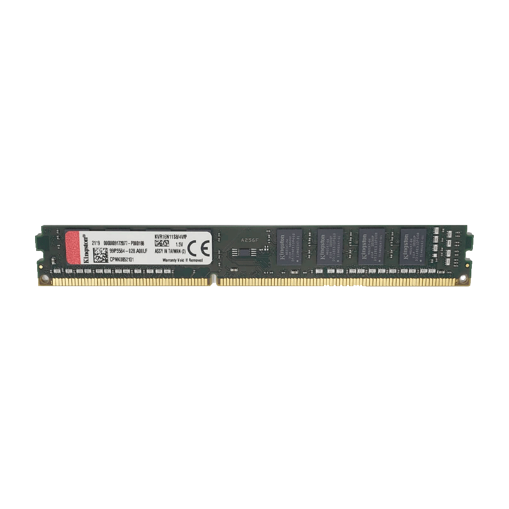 Memoria ram ddr3  4gb 1600 kingston kvr16n11s8/4wp