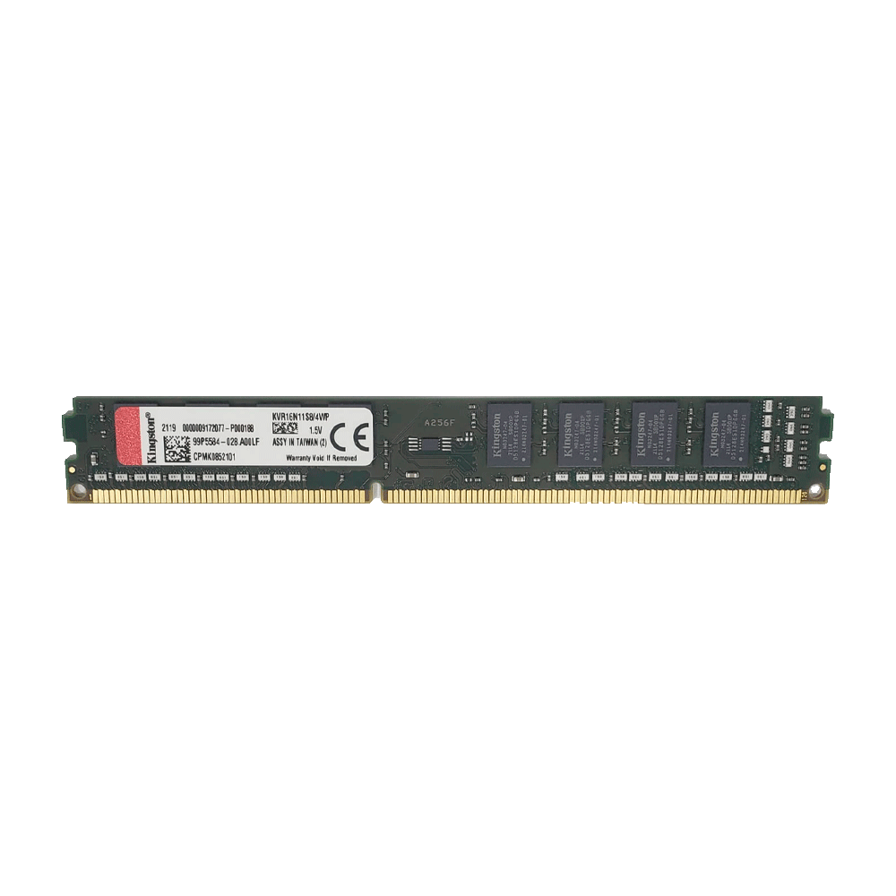 Memoria ram ddr3 4gb 1600 kingston kvr16n11s8/4wp