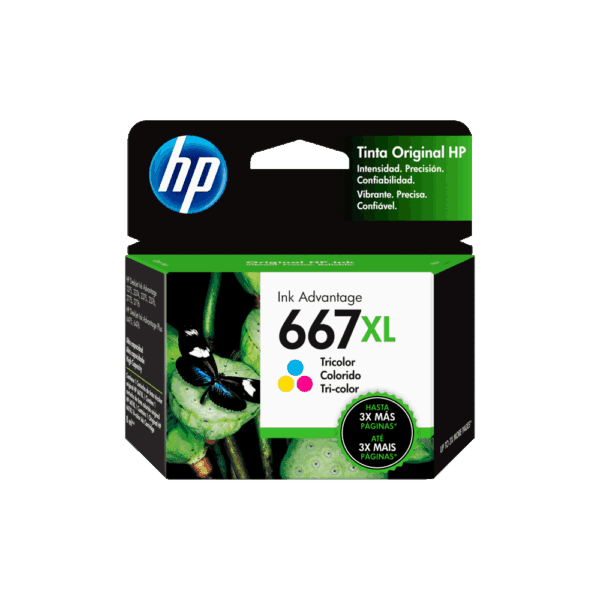 Tinta hp 667xl color 3ym80al dj 2775 8ml