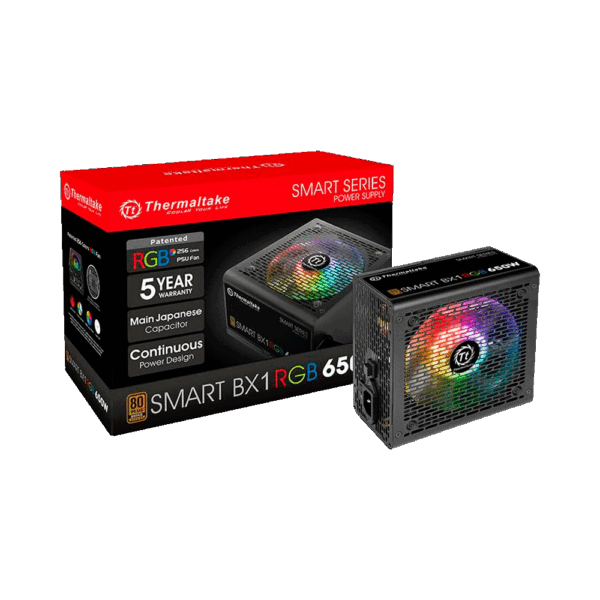 Fuente thermaltake smart bx1 rgb 650w 80plus bronze bx1 ps-spr-0650nhfabu-1