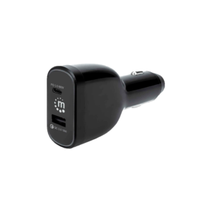 Cargador p/auto usb/usb-c 102445 78w/3a/12v/24v negro