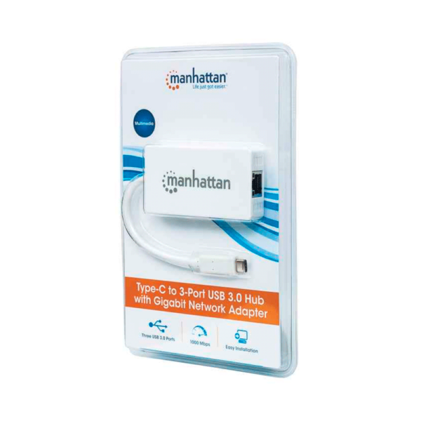 Hub usb-c 3 puertos 507608 5gbps/blanco