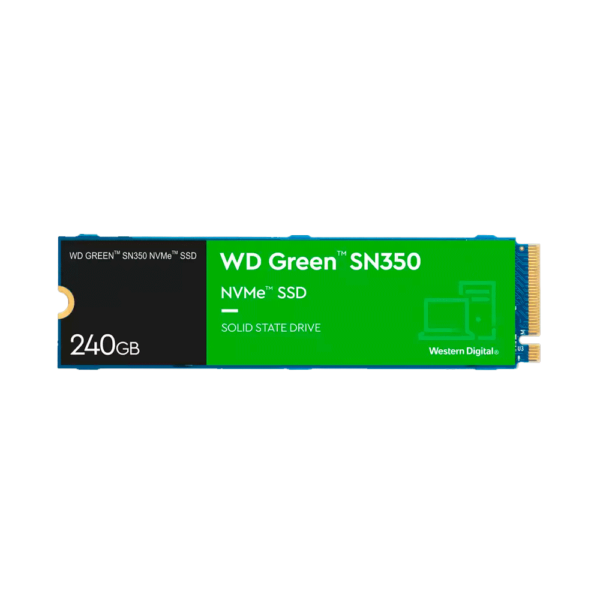Ssd m.2 pcie nvme 240gb western digital sn350 wds240g2g0c green 2400/900