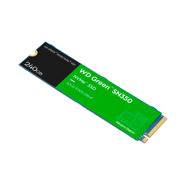Ssd m.2 pcie nvme 240gb western digital sn350 wds240g2g0c green 2400/900