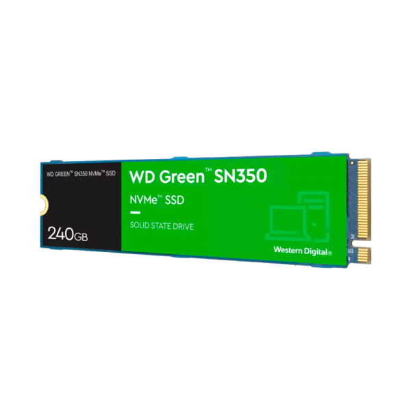 Ssd m.2 pcie nvme 240gb western digital sn350 wds240g2g0c green 2400/900