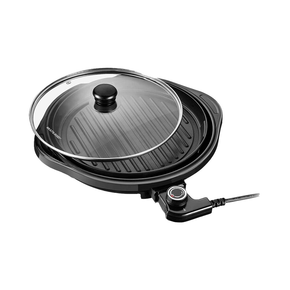 Olla grill electrica antiadherente multilaser ce054 30cm 1200w 220v