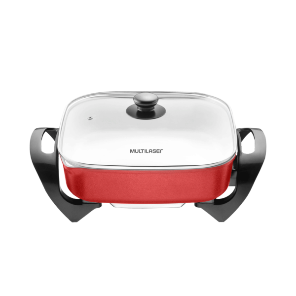 Olla electrica cuadrada 4l multilaser ce113 1200w 220v ceramico rojo