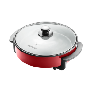 Olla eléctrica redonda 2l antiadherente multilaser ce115 1300w 220v rojo