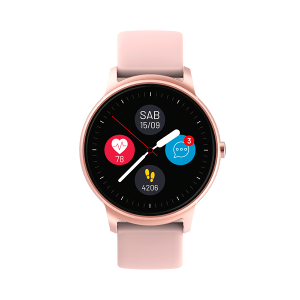 Smartwatch multilaser es351 viena rose android/ios/bt/hora/lector msm