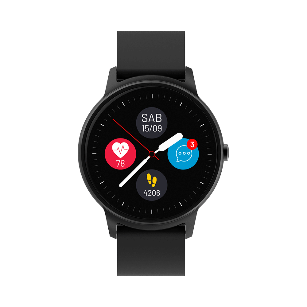 Smartwatch multilaser es352 viena negro android/ios/bt/hora/lector msm