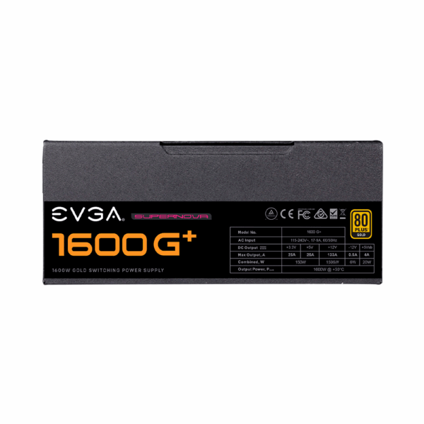 Fuente evga 1600w supernova g+ 80plus gold full modular 220-gp-1600-x1 - Imagen 2