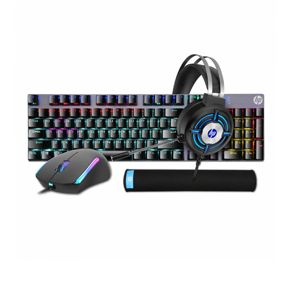 Combo gamer hp 4en1 teclado+auricular+mouse+mousepad esp