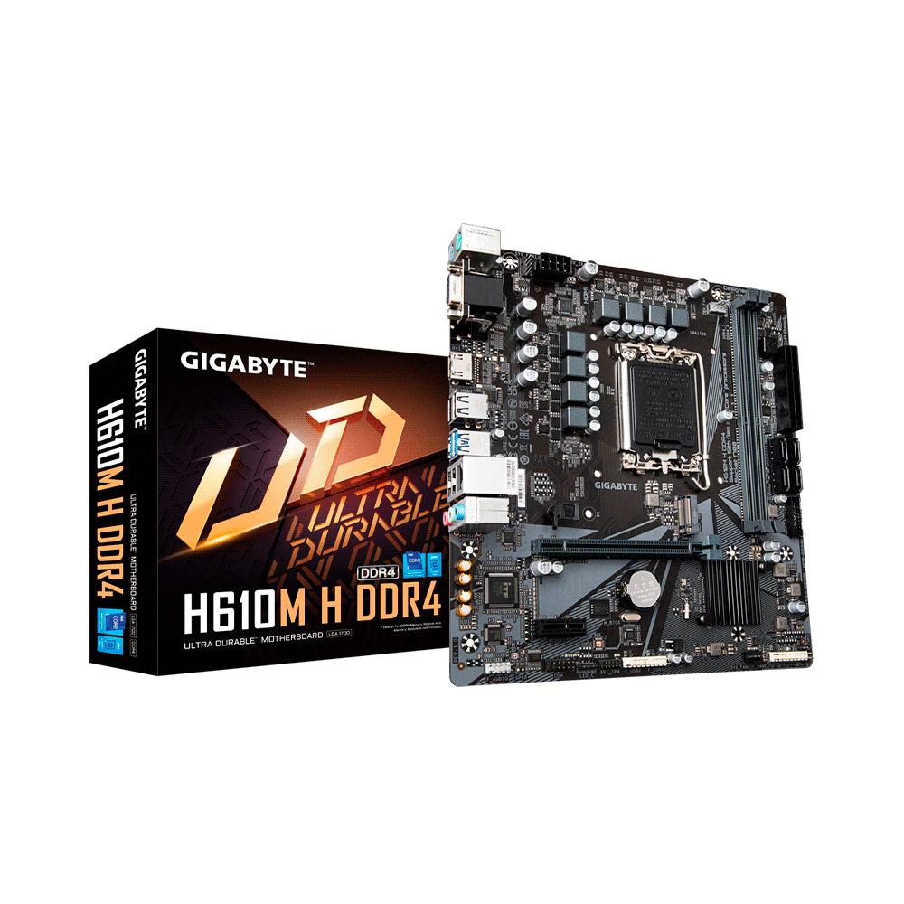 Placa madre gigabyte 1700 h610m h ddr4 gigabyte v/s/r/hdmi/m2/usb3.2/atx