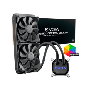 Cooler p/ cpu evga water 400-hy-cl28-v1 280mm rgb + bracket 1700