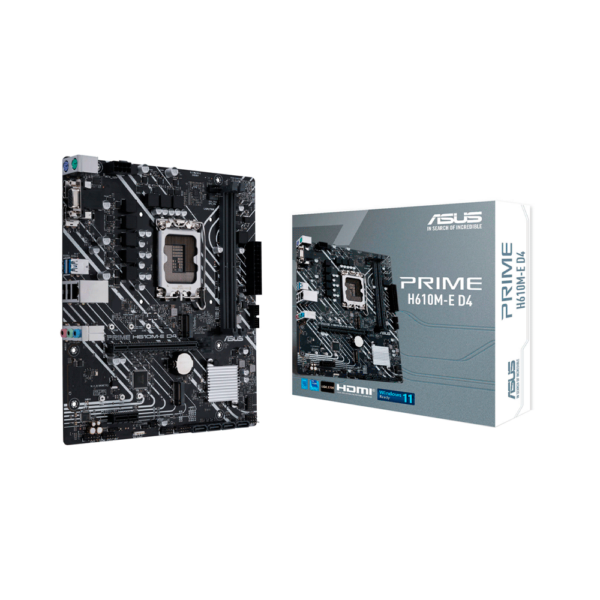 Placa madre asus 1700 prime h610m-e d4 v/s/r/hdmi/2m2/ddr4/usb3.2/matx