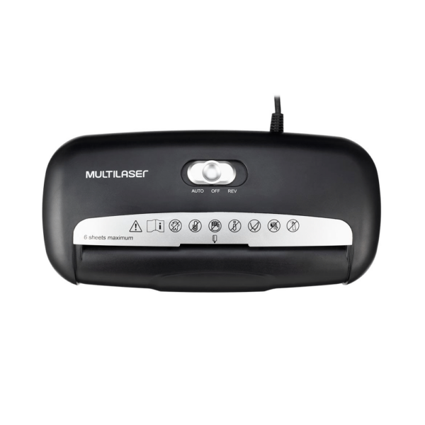 Trituradora de papel multilaser of010 220v 6fl/10l/negro