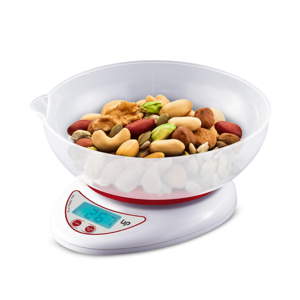Balanza de cocina digital multilaser ce110 c/bol 5kg uphome blanco